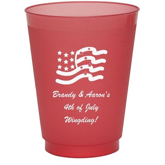 American Flag Colored Shatterproof Cups